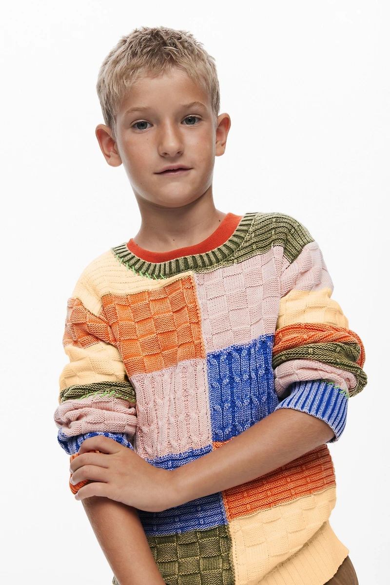 Desigual Boys Boys's Knit sweater with patches
