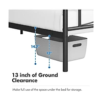 Yaheetech Simple Full Metal Bed Frame with Curved Design Headboard and Footboard