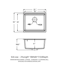 flynama 21x18 Inch White Granite Composite Quartz Workstation Undermount Kitchen Sink
