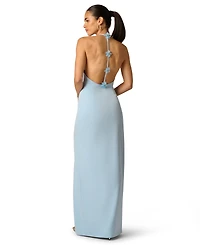 Adrianna Women's Stretch Halter Neck Ball Gown