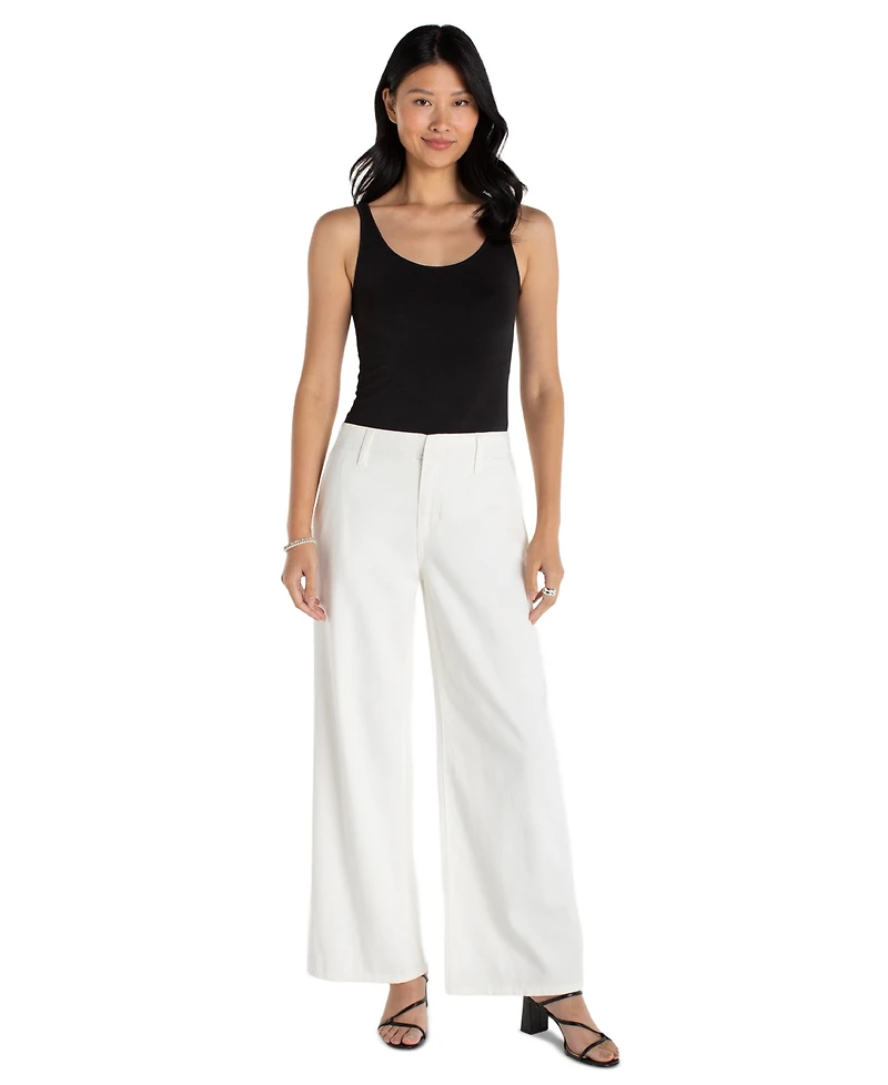 Liverpool Los Angeles Women's Mid Rise Weekender Wide Leg Jeans