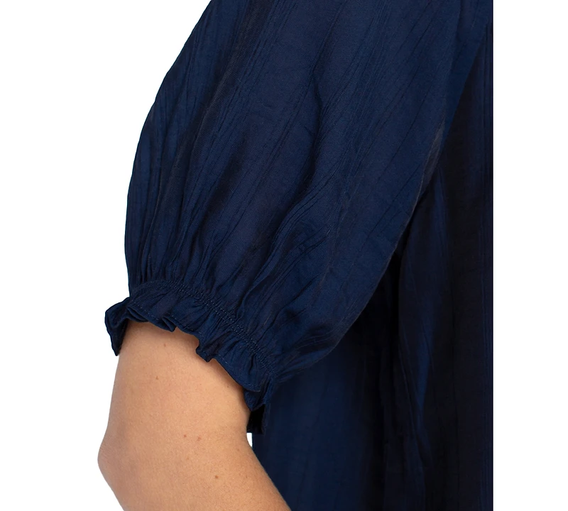 Liverpool Los Angeles Women's Draped Short-Sleeve Blouse