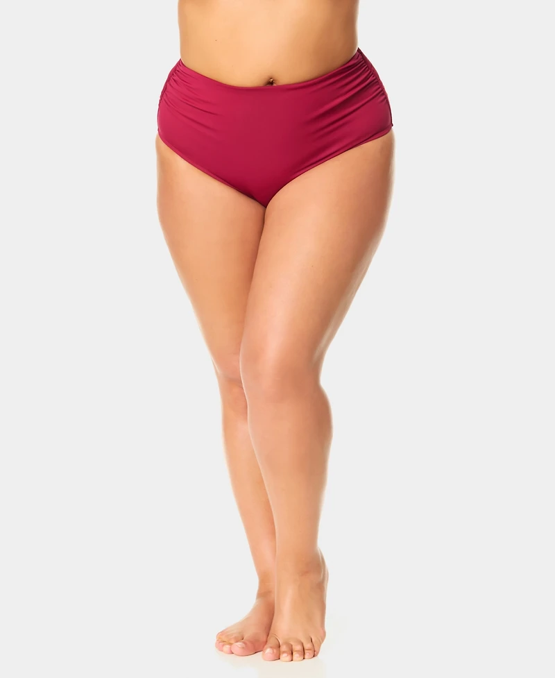 Anne Cole Plus High-Waist Bikini Bottoms