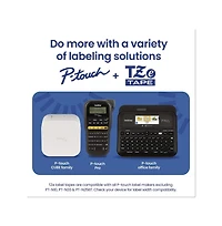 Brother P-Touch TZES231G 0.47 in. x 26.2 ft. TZe Standard Adhesive Laminated Labeling Tape - Black on White