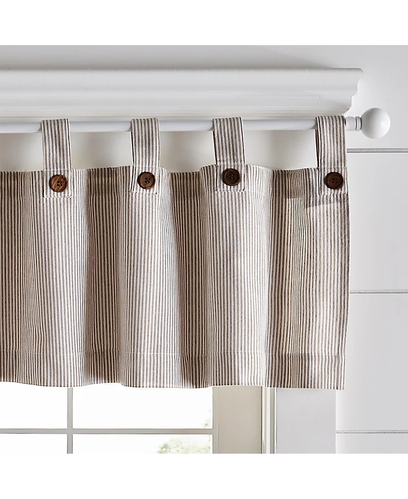 Elrene Home Fashions Tucker Ticking Stripe Window Valance