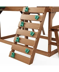 Slickblue Kids Garden Playhouse with Slide and Ladder