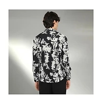 Campus Sutra Men's Splash-Pleat Shirt