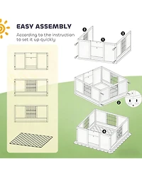 Aostirmotor Dog Box with Washable Pad for Dogs in White