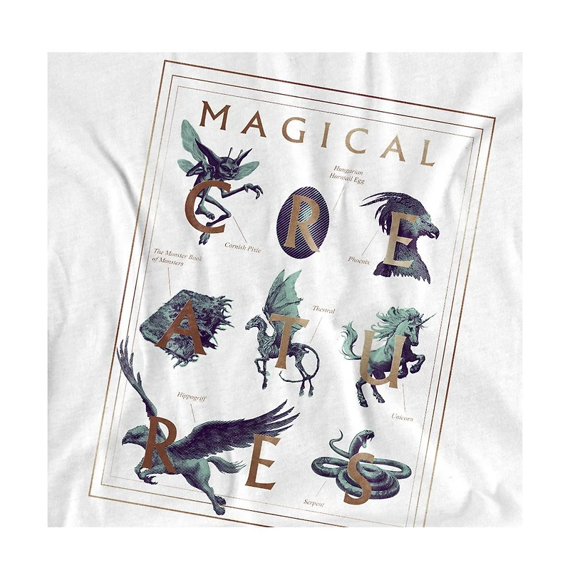 Harry Potter Men's Magical Creatures Book Cover T Shirt