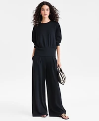 I.n.c. International Concepts Women's Off-Duty Banded-Bottom Sweatshirt, Macy's Exclusive
