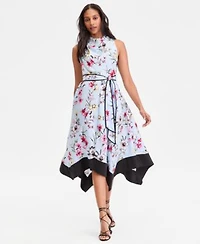 I.N.C. International Concepts Womens Sleeveless Floral Cowl Neck Dress Macys Exclusive
