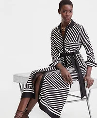 I.n.c. International Concepts Women's Long Sleeve Geo Print Shirtdress, Macy's Exclusive