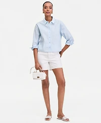 I.n.c. International Concepts Women's Crystal Embellished Button Down Shirt, Macy's Exclusive