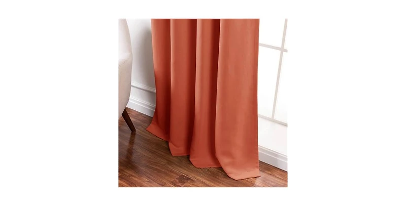 Orange Apricot Thermal Blackout Window Panels 52x84, Set of 2