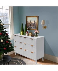 Gaomon Fluted Dresser for Bedroom, Modern 6 Drawer