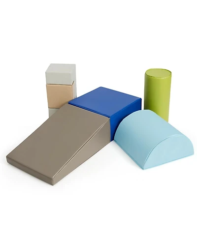 Skonyon 6 Piece Climb Crawl Play Set Indoor Baby Toddler-Gray