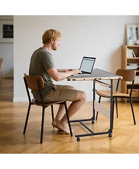 Sugift 1500-Piece Puzzle Table with Legs 34"x25" Adjustable Height with Drawers