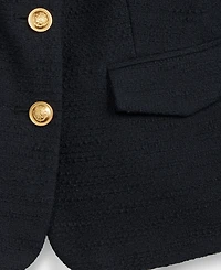 I.n.c. International Concepts Women's Collarless Cotton Tweed Jacket, Macy's Exclusive