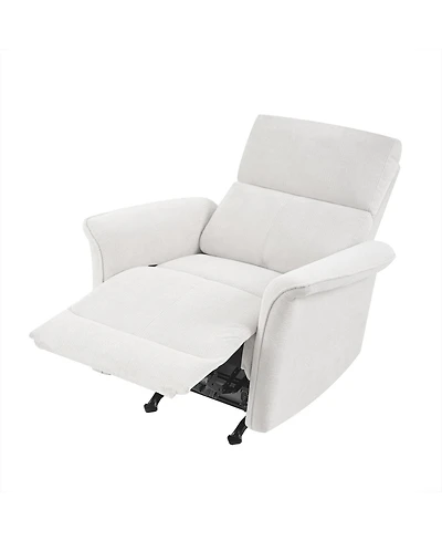 Manual Rocker Recliner Chair for Adults,Manual Rocking Glider Recliner for Living Room， Bedroom,Wide Armrests(Gray)