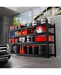 Lovmor 4-Tier 60 in W x 60 in H x 24 in D Adjustable Heavy Duty Metal Shelving Unit