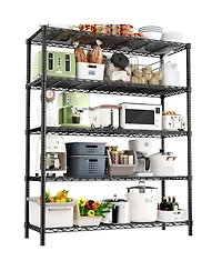 Lovmor 5-Tier in W x 72 in H x 20 in D Height Adjustable Garage Wire Shelving Unit