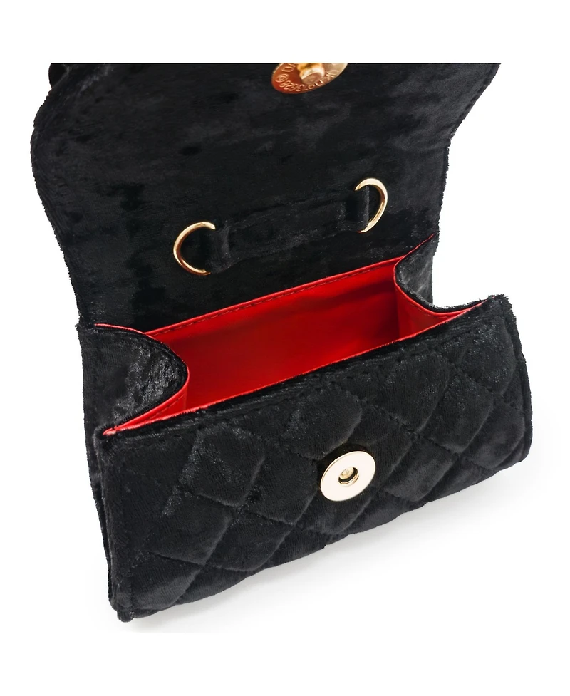 Puttisu Girls Velvet Bloom handbag