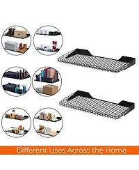 Lugo Garage Wall Shelves 24"x12", Black, 2 Pack