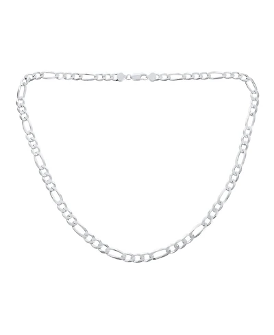 Bling Jewelry Large Solid Heavy .925 Sterling Silver 8mm Figaro Chain Link Necklace Made Italy