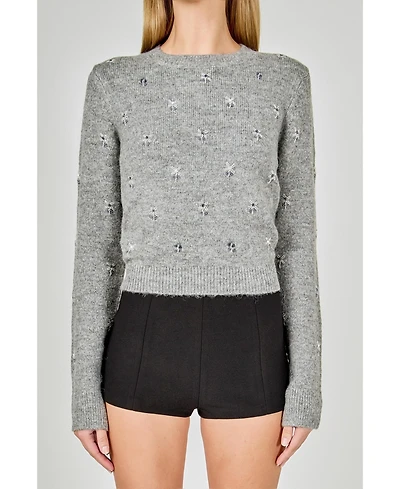 endless rose Women's Bead Embellished Sweater