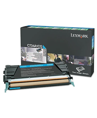 Lexmark X746A1CG Return Program 7,000 Page-Yield Toner - Cyan