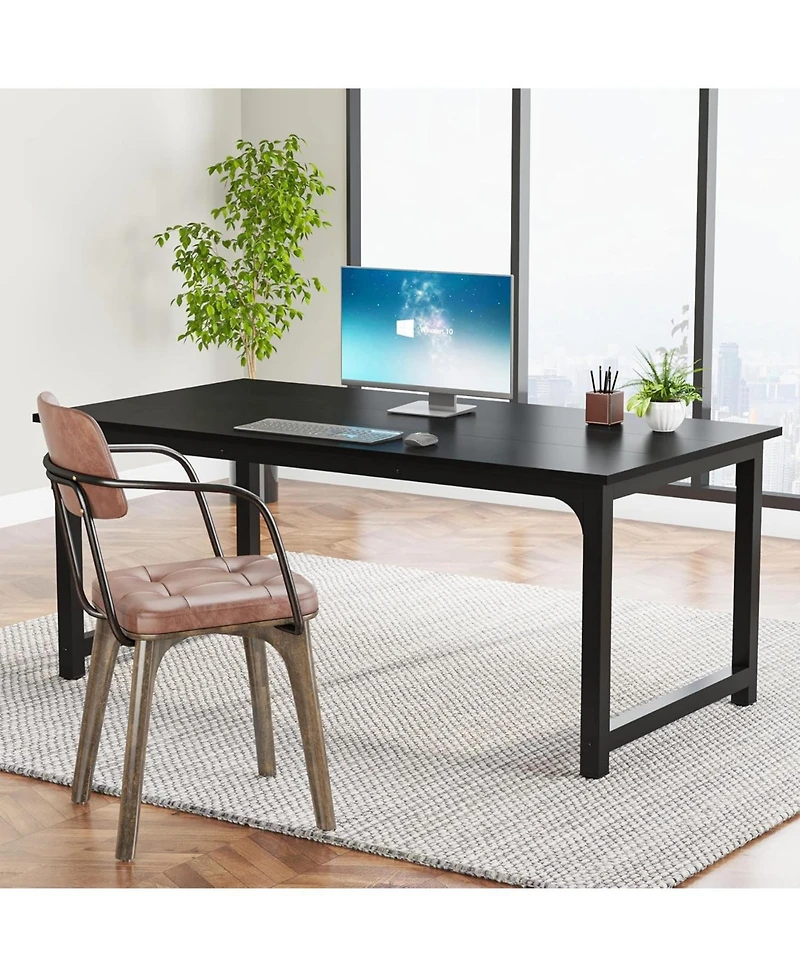 Tribesigns 63” Executive Desk, Large Office Computer Desk with Thicken Frame, Modern Simple Workstation Business Furniture