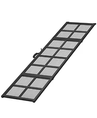 Aostirmotor Folding Portable Dog Ramp Extra Long and Wide Dog Car Ramp in Black