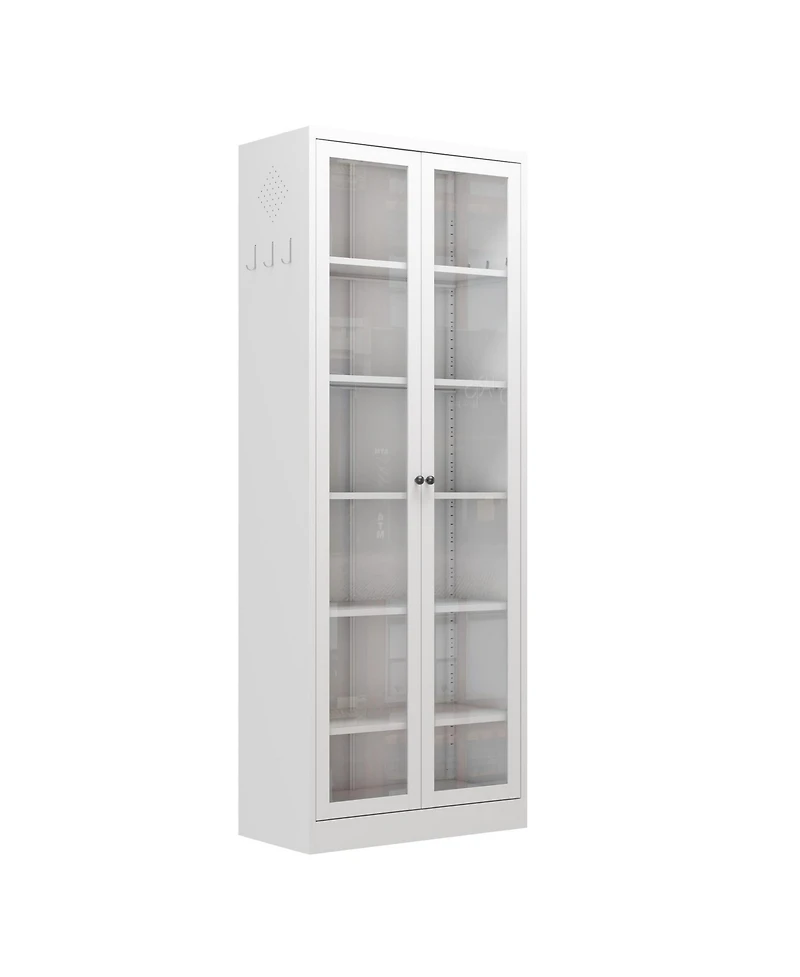 Boyel Living Metal Kitchen Pantry Cabinet - Storage with 5 Adjustable Shelves, Freestanding Cabinet for Kitchen, Living Room