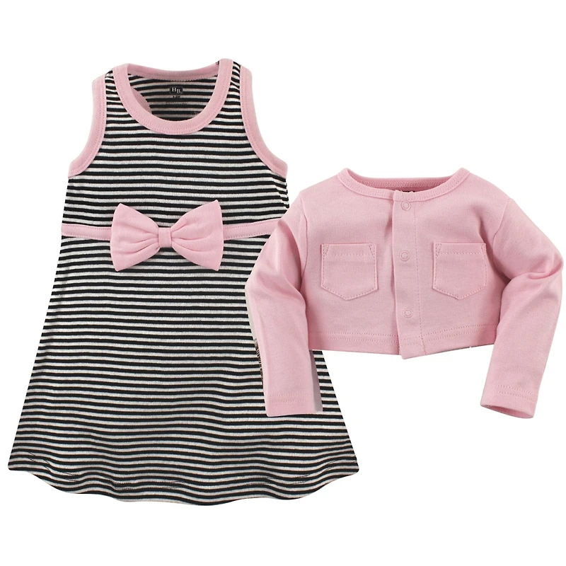 Hudson Baby Girls Essential Cotton Dress and Sweater Collection