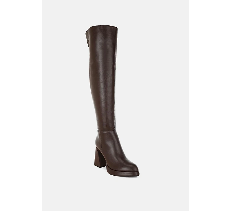 Nenana Faux Leather Knee-High Boots Women