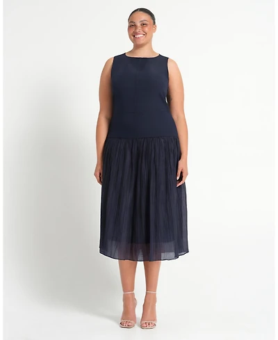 Estelle Plus Jaylee Pleated Midi Dress