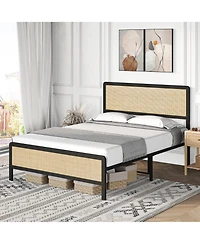 gaomon Easy Assembly Full Size Platform Bed Frame Space Saving, for Living Room, Guest Room