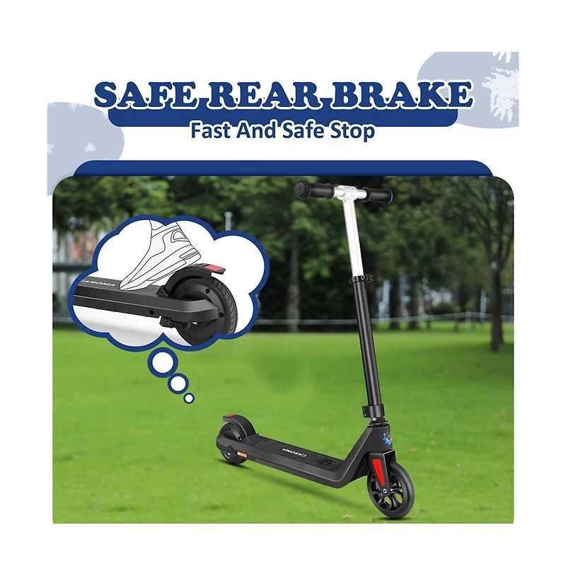 Caroma Electric Scooter for Kids Ages 6-12, 120W Motor & 8 Mph, 80 Mins Ride Time,Adjustable Height Speed, Best Gifts Boys Girls