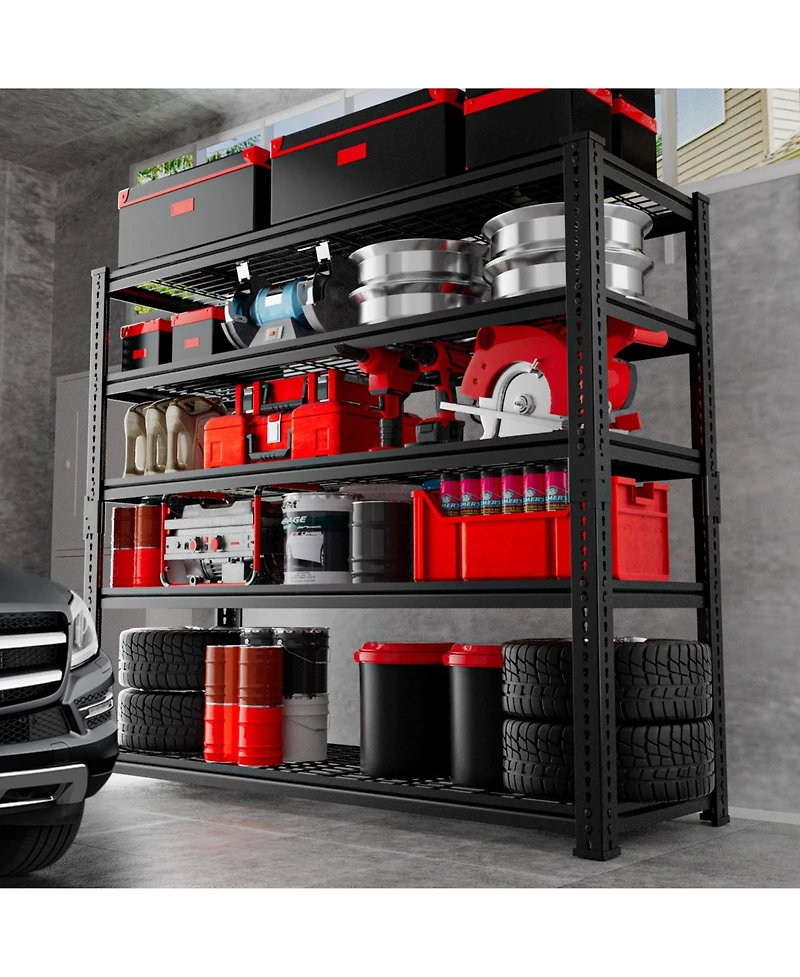 Lovmor 5-Tier 48 in W x 72 in H x 18 in D Adjustable Heavy Duty Metal Shelving Unit