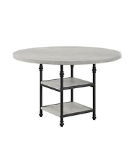 Gaomon 47-Inch Round Dining Table for 4 with 1.2-Inch Thick Board