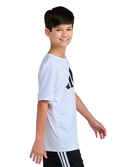 adidas Boys' 8-20 Graphic Print Crewneck T-Shirt