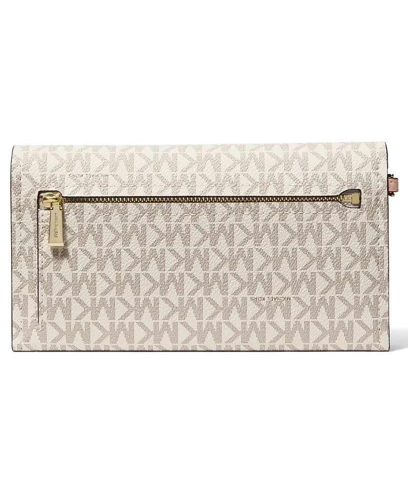 Michael Michael Kors Jet Set Medium Flap Double Zip Wristlet