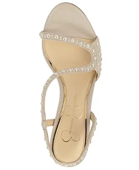 Jessica Simpson Women's Jaycin Barely-There Round Toe Embellished Sandals