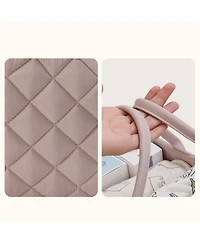 Sunveno Baby Quilted Multi-Compartment Diaper Changing Essentials Caddy Organizer