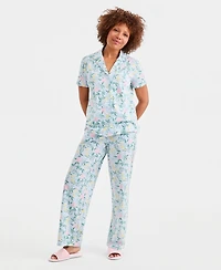 Charter Club Women's Printed Short-Sleeve Pajama Set, Macy's Exclusive