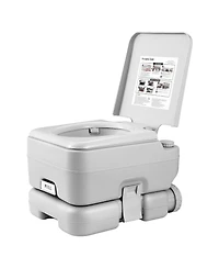 Mecale Portable Camping Toilet with Carry Bag, Rv Toilet with 3.2 Gal Waste Tank, Push-Button Pressurized Flush Commode