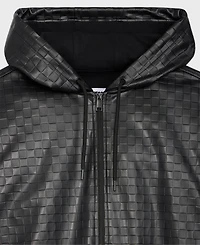 Mode of One Men's Pleather Full-Zip Hoodie, Macy's Exclusive