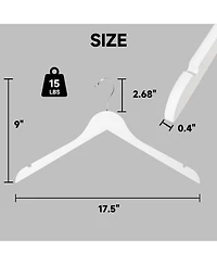 BP4U Premium Wooden Clothes Hangers, Solid Wood Coat Shirt top Hangers for Jackets, Shirts, Dresses, Blouse, Overcoat