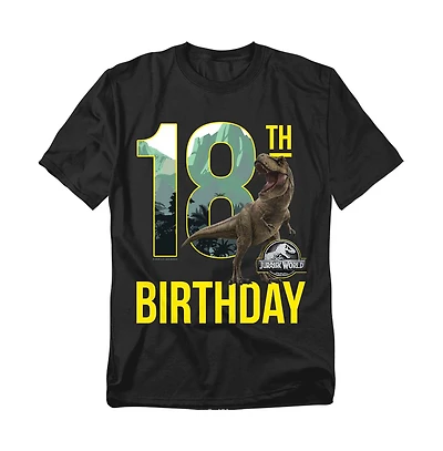 Jurassic Park Men's World 18th Birthday T-Rex T Shirt