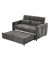 Maison Boucle 52.8'' Usb Convertible Sleeper Sofa Bed with Adjustable Backrest